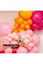 Balloon Set Peach-Fuchsia-Macaron Pink 100 Piece Balloon Chain Set - 4