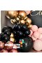 Balloon Set Black-Chrome Gold-Macaron Pink-Chrome Rose Gold 100-Piece Balloon Chain Set - 4