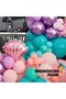 Balloon Set Pink-Lilac-Turquoise-Chrome Purple Set of 60 Balloon Chain - 4