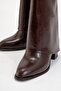 Ellas Burgundy Skin Women's Thick Heeled Boots - 3