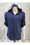 Muslin Cotton Long Sleeve, Soft Hooded Men's Shirt