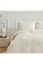 Natural Stripe Cotton Double Duvet Cover Set - 3