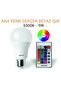 لمبة LED 9 واط RGB متغيرة اللون مع جهاز تحكم عن بعد - 2