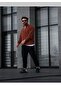 Half Zippered Stand Collar Men's Knitwear Sweater - 4