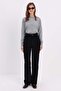 Black-Fabric Mixed Trousers - 2