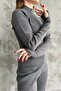 Women's Mock Neck Knit Cropped Sweater Pants Knit Top and Bottom Set - 7