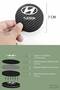 Hyundai Tucson Black Carbon Car Coasters with Hyundai Logo Tucson Special Edition 2 Pieces 7 cm - 2