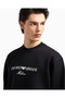 Men's Round Neck Regular Fit Woven Fabric Printed Long Sleeve Black Sweatshirt Em001052 Af10013-Mc - 3