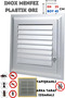 Ventilation Grille Bathroom Wc Toilet Grille Plastic Louver Gray 25X45 Cm.