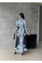 Atlas Fabric Dress (Belt Included)-Black Nhn25 - 6