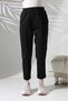 Women's Scuba Pants with Pockets, Elastic Waist, No Ironing, Sewing Detail - 7