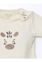 Lcw Baby Crew Neck Baby Boy Snap Fastener Bodysuit and Leggings 2Pcs - 6