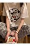 Mi̇ngalondon Cow Pattern Oversize Unisex T-Shirt