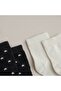 طقم جوارب للحفلات بلون إكرو مكون من قطعتين - 3