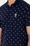 Men's Polo Neck Navy Blue T-Shirt 1826887 - 4