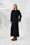 Ribbed Long Sleeve Oversize Ankle Length Basic Seasonal Knitwear Dress