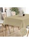 Canvas Beige Liquid Proof Stain Resistant Tablecloth