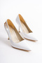 Ivy Buckle White Patent Leather Heeled Shoes - 2