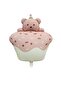 Pink Retro Pastel Cake Foil Balloon - 52.5-72.5 cm