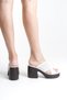 Genuine Leather White 10 cm Platform Orthopedic Cross Women's Slippers - 4