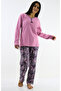 Floral Patterned Interlock Pajama Set - 5