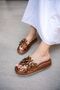 Manje Copper Tassel Detailed 4cm Special Thick Sole Women's Slippers - 3