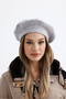 Beige Women's Wool Plush French Painter Hat I Beret