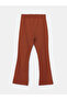 Lcw Kids Brown Elastic Waist Basic Girls' Leggings