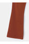 Lcw Kids Brown Elastic Waist Basic Girls' Leggings - 3