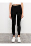 Two Mt Shop Quality Lcw Vision Black Women's Elastic Waist Plain Leggings - 3