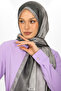 Gray / Dark Gray Trend Monogram Shawl Special Series New Collection - 3