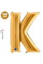 K - Letter Foil Balloon Gold (100 cm) - 2