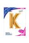 K - Letter Foil Balloon Gold (100 cm)