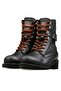 025g 100078   New Worker Leather Boots Women's Boots Black-Cilt - 4
