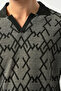 Patterned V-Neck Men's Tshirt - 2