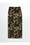 Extra Narrow Fit Patterned Women's Skirt with Elastic Waist - 5