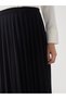 Vizyon New Season Women's Pleated Skirt with Elastic Waist in Plain Crepe - 3