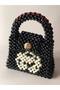 Pearl and Bead Detailed Handbag – the Elegance of Elegance and Handcrafted Workmanship - 3
