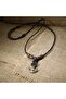 Zamak Metal Adjustable Cotton Rope Necklace with Rudder and Anchor Figures - 2