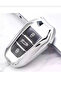 Citroen C3 C4 Cactus Picasso Aircross Jumpy Nano Key Case - Silver Black