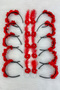 Red Bridesmaid Bracelet and Bridesmaid Crown (Plastic) Henna Night Bachelorette Party, Bride 20 Pieces - 4