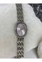 Vintage Pink Silver Women's Wristwatch with Design Stone Detail - 5
