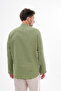 Haki̇m Collar Linen Shirt Half Buttoned Hajj and Umrah - 4