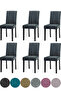 Jacquard Chair Cover Stick Pattern High Flexible Chair Cover (6 Pieces)