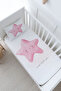 Baby Size Elastic Sheet Set - Pure Baby Series - Fluffy Pink Star