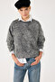Crew Neck Basic Acid Washable Sweatshirt - 3