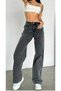 My End Game Smoked Snow Women's Casual Lycra 90's Super High Waist Casual Leg Jeans Palazzo Trousers - 4