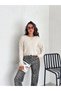 Ripped Detailed Knitted Pattern Knitwear Sweater - 3