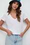 Basic-T-Shirt mit V-Ausschnitt