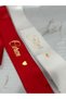2 Meters 2 Pieces White-Red Color Gold Printed Jewelry Ribbon - 6 cm Width - 4